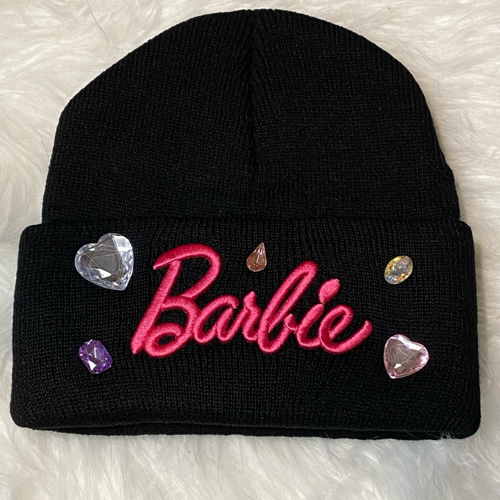 Barbie Beanie Black with Rhinestones